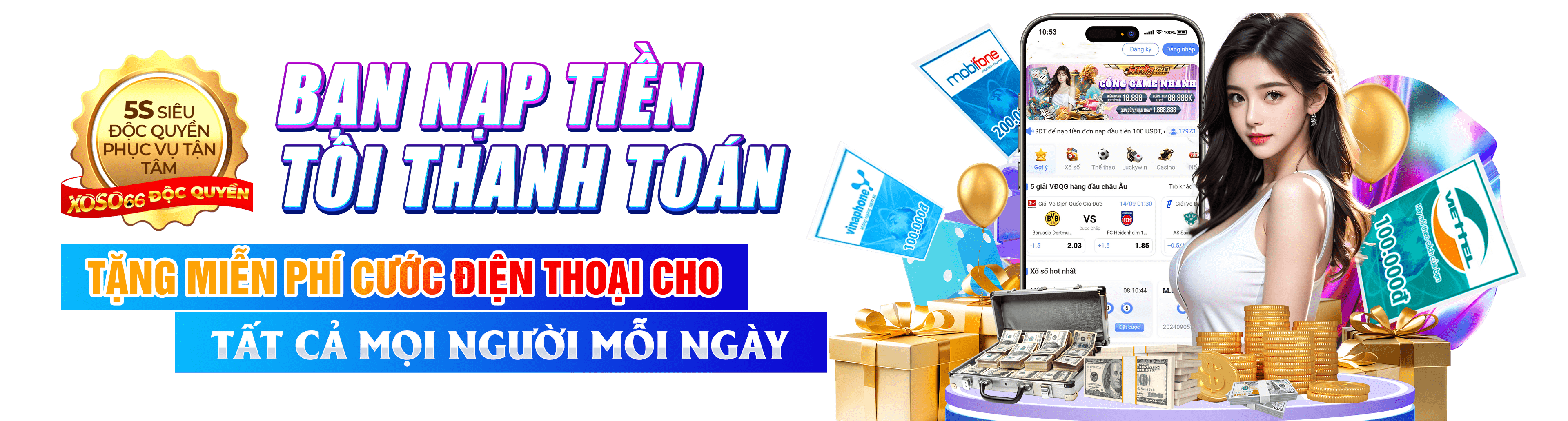 Hình ảnh quảng cáo của 123vn hiển thị nền tảng và các lợi ích