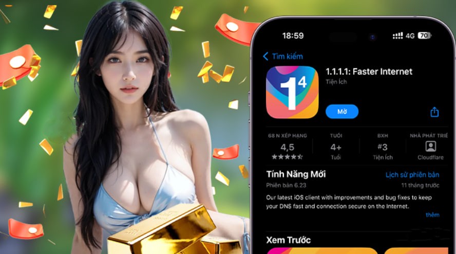 Hình ảnh quảng cáo của 123vn hiển thị nền tảng và các lợi ích